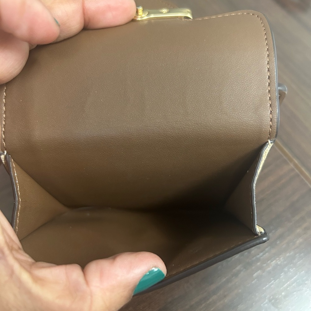 Coach Small Morgan Wallet In Colorblock Leather & Signature Canvas 🤎🤎🤎🤎🤎 - Picture 8 of 9